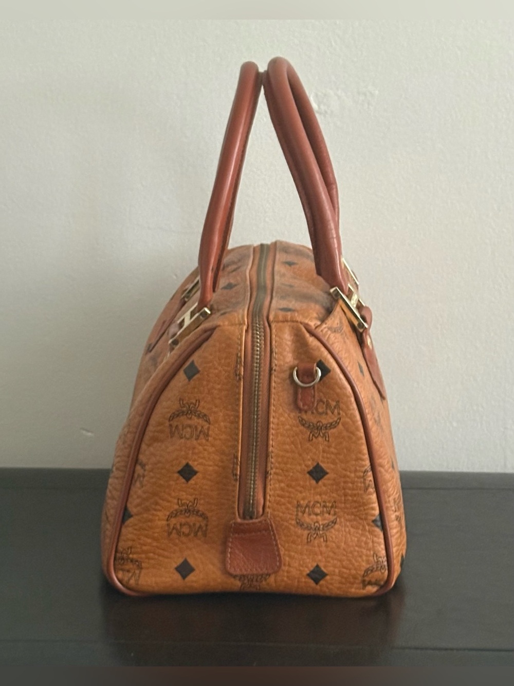 A vintage MCM Visetos Coated Canvas Heritage Boston Bag - Picture 2 of 11